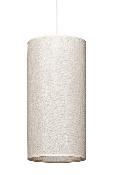 Cylindre long diamètre 20 cm hauteur 39 cm tissu pailleté argent