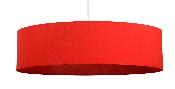 abat-jour cylindre diamètre 58 cm hauteur 13 cm coloris rouge
