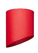 Abat-jour cylindre tronqué diamètre 29 cm hauteurs 25/35 cm coloris rouge