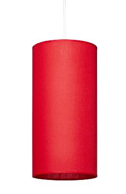 Cylindre long diamètre 20 cm hauteur 39 cm coloris rouge