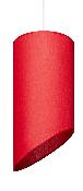 Abat-jour cylindre tronqué diamètre 20 cm hauteurs  29/39 cm coloris rouge
