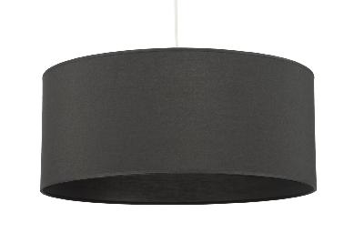 Abat-jour cylindre diamètre 58 cm coloris gris anthracite