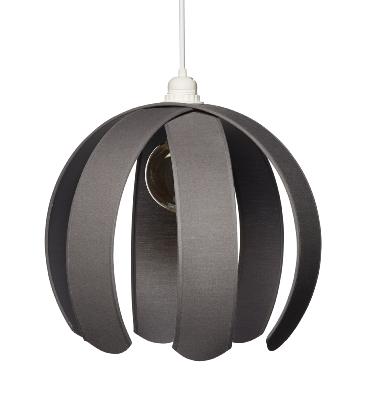 Suspension demi-boule envergure 36 cm coloris gris anthracite