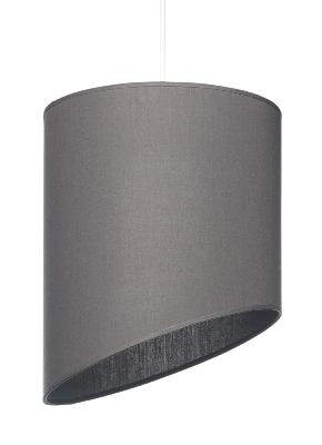 Abat-jour cylindre tronqué diamètre 29 cm hauteurs 25/35 cm coloris gris anthracite