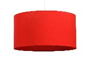 Abat-jour cylindre diamètre 29 cm coloris rouge