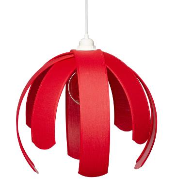 Suspension pétale envergure 36 cm coloris rouge