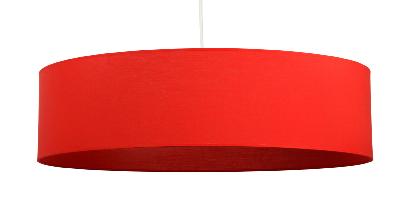 abat-jour cylindre diamètre 58 cm hauteur 13 cm coloris rouge
